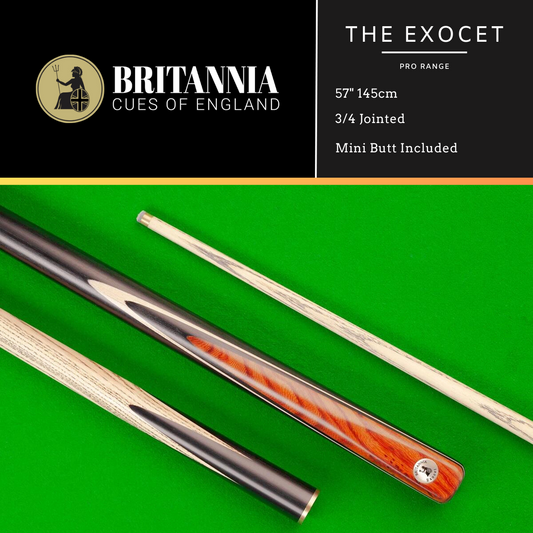 Britannia 3/4 Jointed Exocet Pro Range British Pool Cue