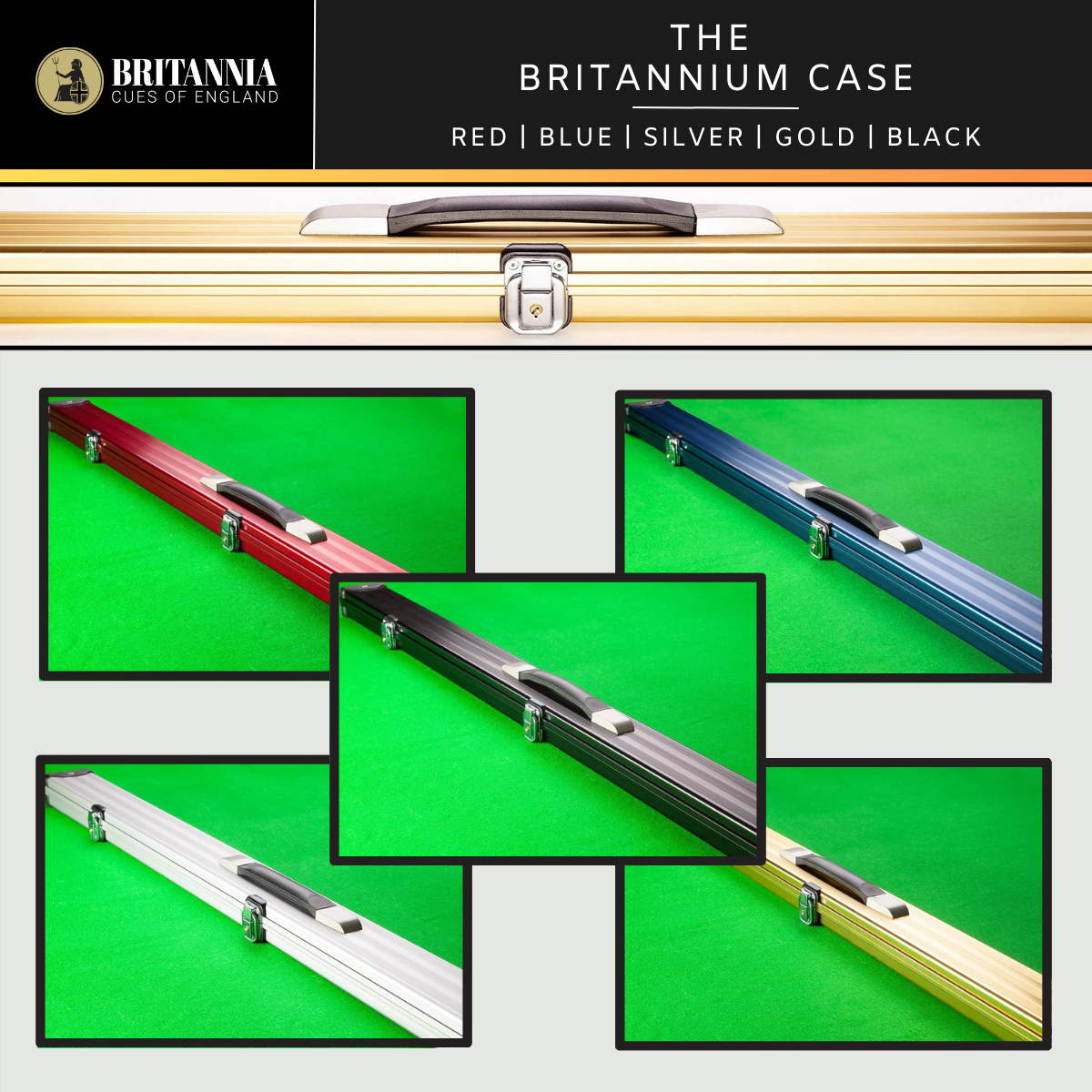 Britannia 3/4 Jointed Shadow Pro Range British Pool Cue