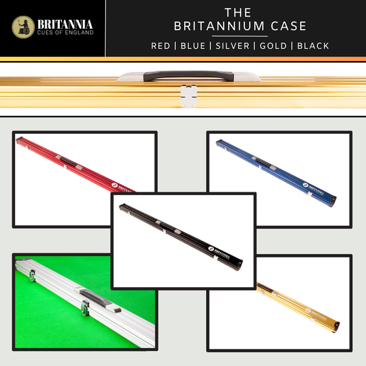 The Britannium Snooker & Pool Hard Cue Case 3/4 Joint - Holds 1 Cue