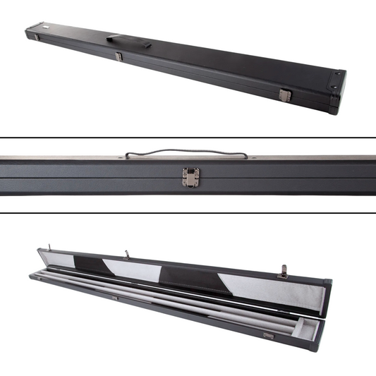 Britannia Snooker & Pool Hard Cue Case 3/4 Extra Wide Black - Holds 2 Cues
