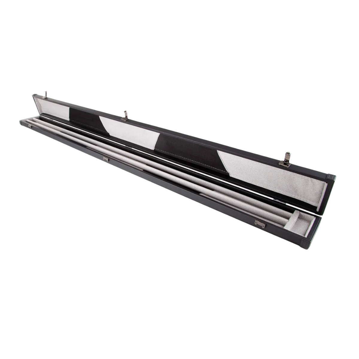Britannia Snooker & Pool Hard Cue Case 3/4 Extra Wide Black - Holds 2 Cues