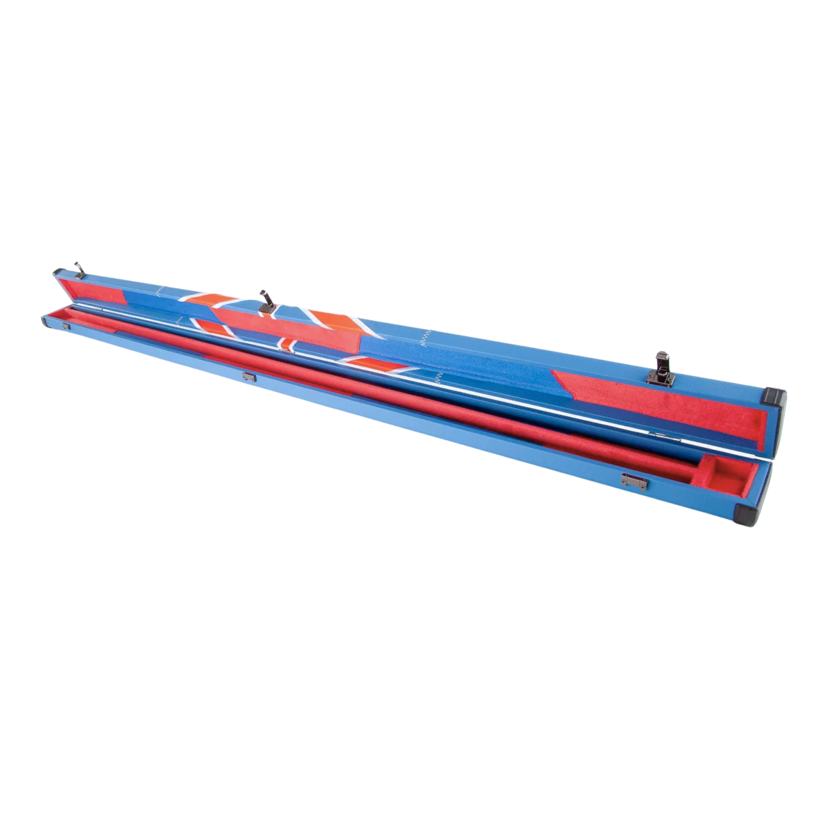 Britannia Snooker & Pool Hard Cue Case 3/4 Joint Blue Union Jack - Holds 1 Cue