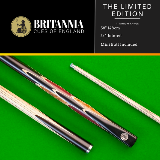 Britannia 3/4 Jointed Limited Edition Titanium Snooker Cue