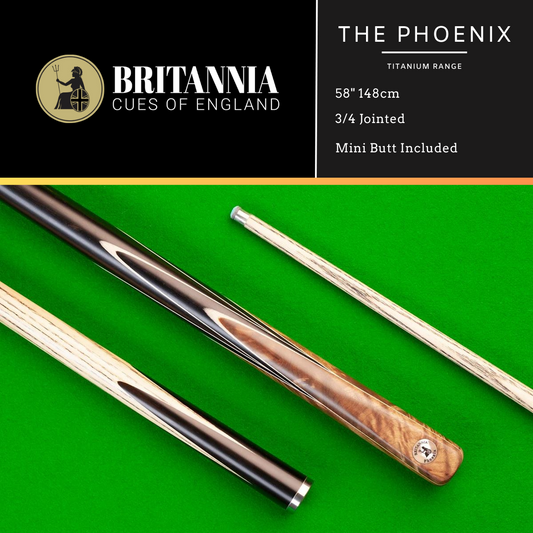 Britannia 3/4 Jointed Phoenix Titanium Snooker Cue