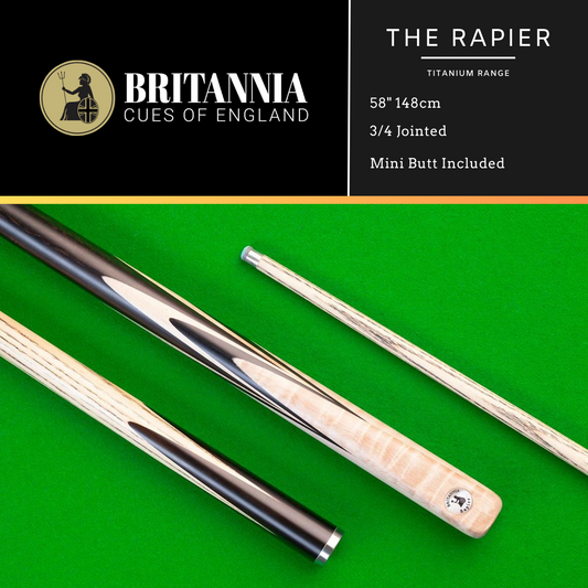 Britannia 3/4 Jointed Rapier Titanium Snooker Cue