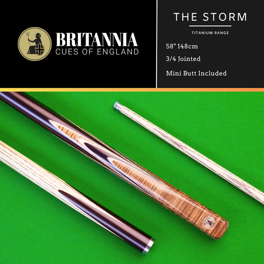 Britannia 3/4 Jointed Storm Titanium Snooker Cue