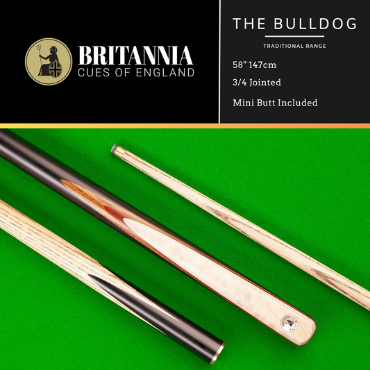 Britannia 3/4 Jointed Bulldog Traditional Snooker Cue