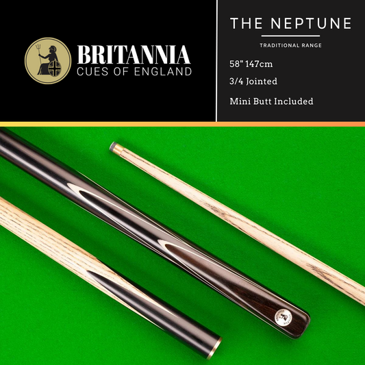 Britannia 3/4 Jointed Neptune Traditional Snooker Cue