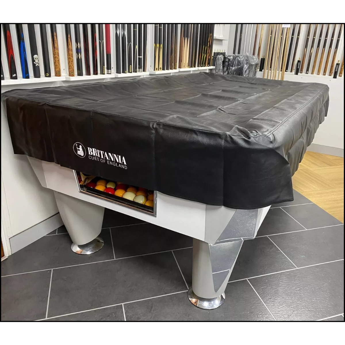 Britannia Billiards Table Cover Heavy Duty Leatherette Black 7ft | 8ft | 9ft