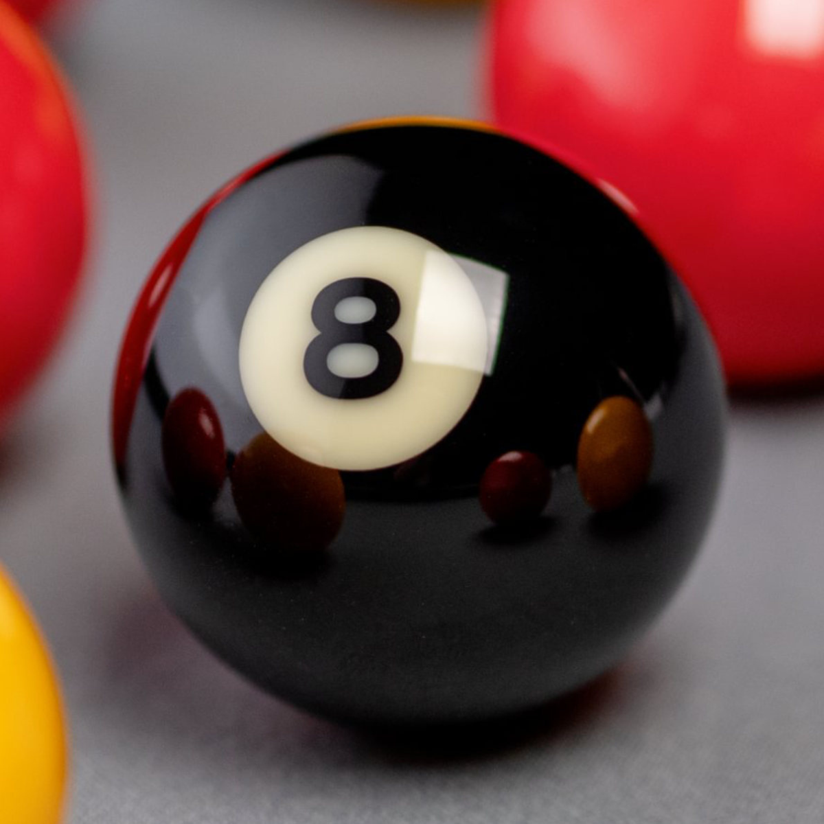 Dynaspheres English Pool Ball Set Gold Red & Yellow 2" 50.8mm