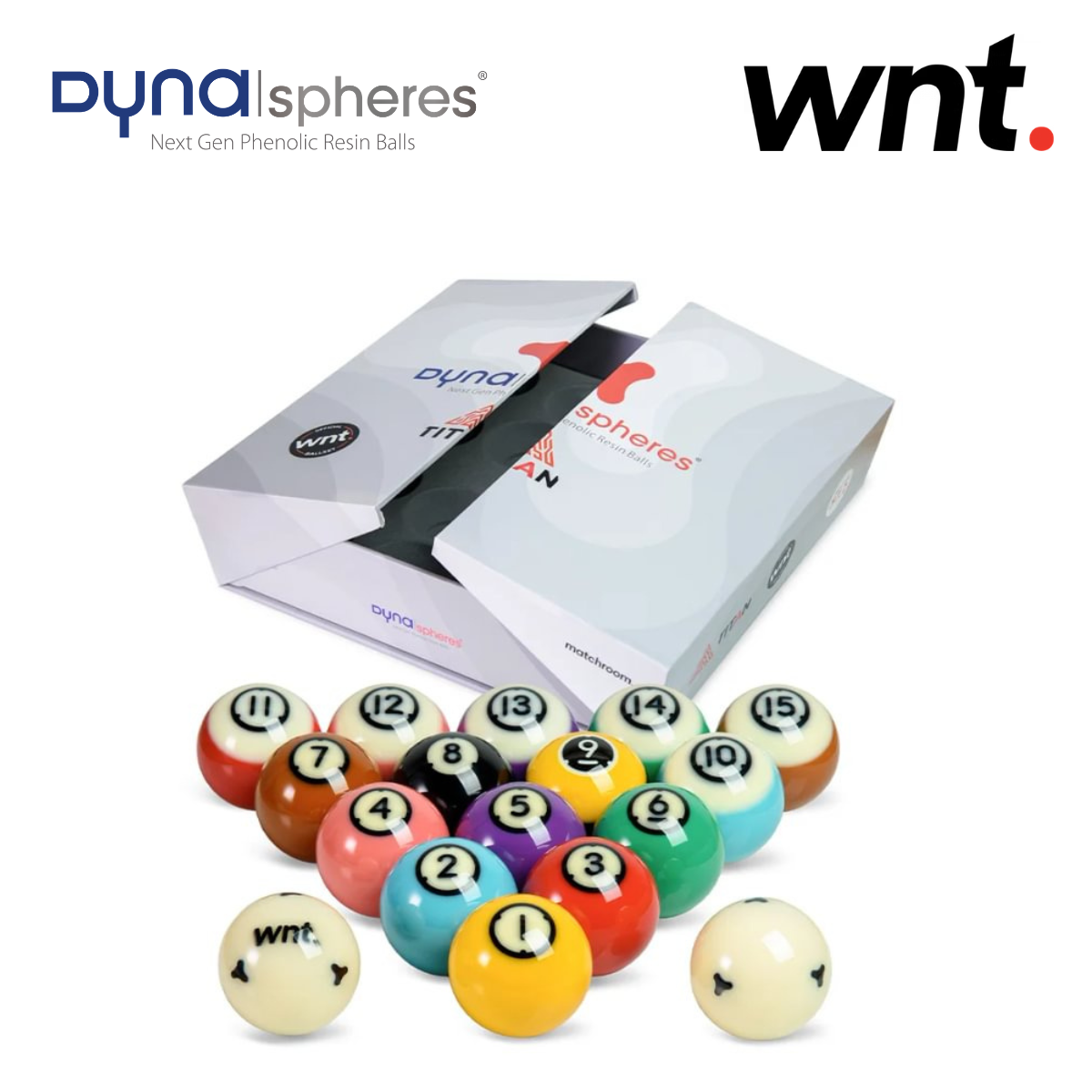 Dynaspheres American Pool Ball Set WNT Titan 2 1/4" 57.2mm