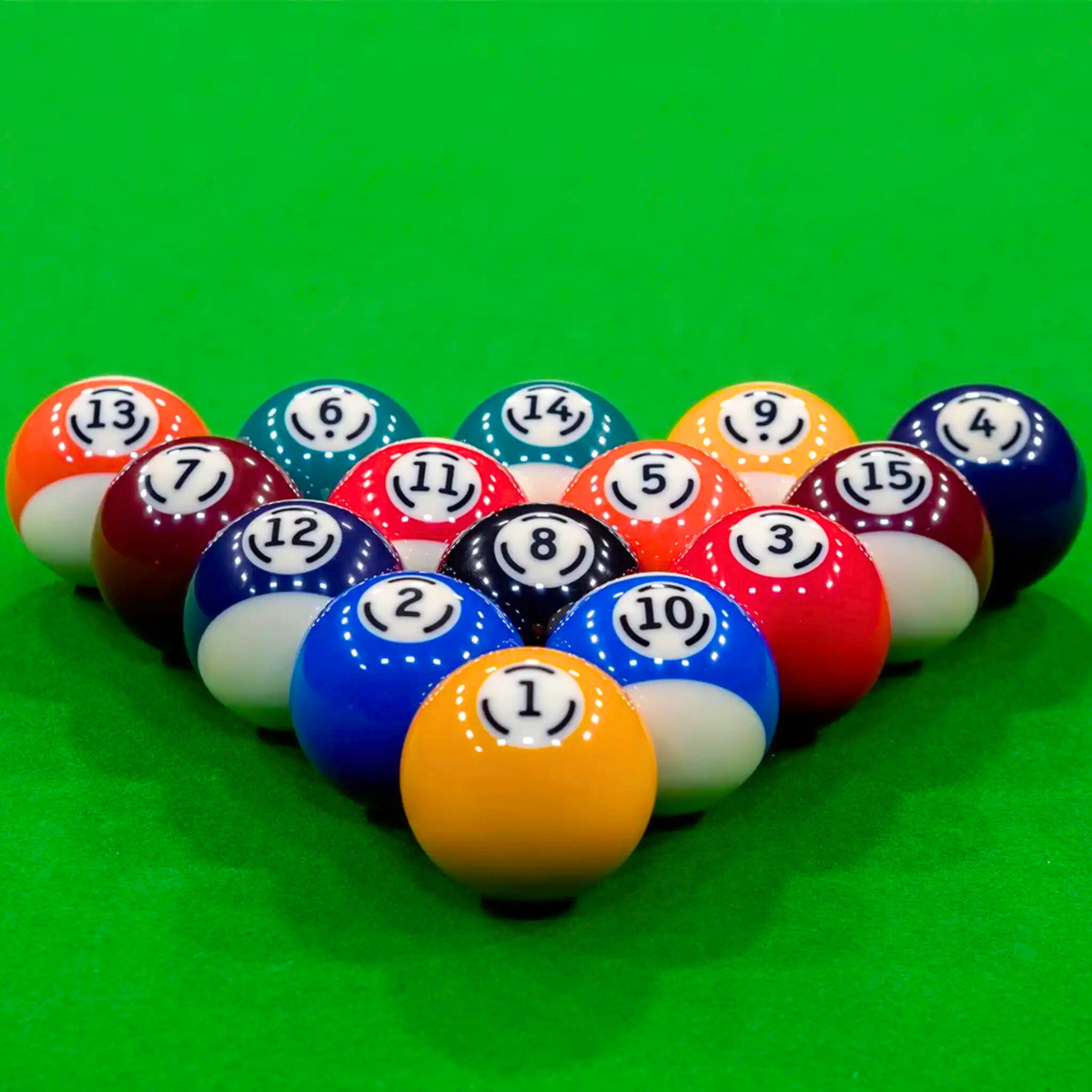 Dynaspheres American Pool Ball Set Xenon Spots & Stripes 2 1/4" 57.2mm