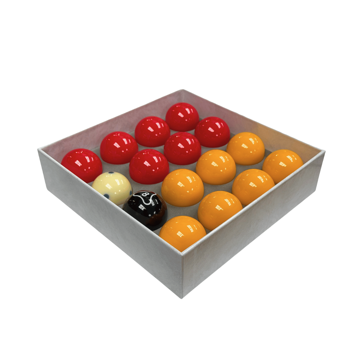 Dynaspheres English Pool Ball Set Osmium Red & Yellow 2" 50.8mm