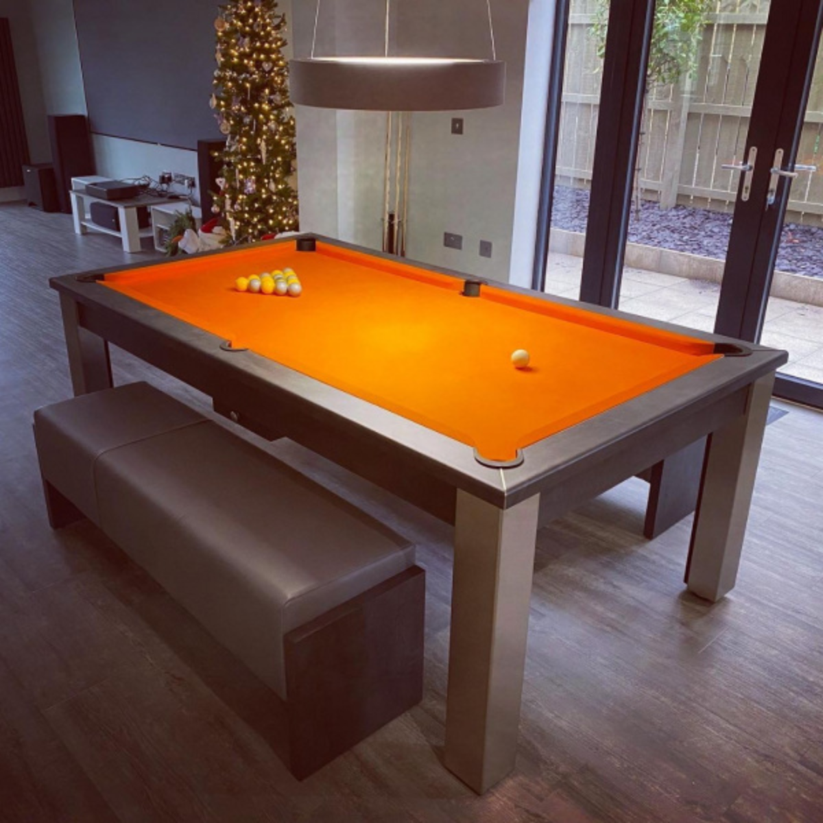 The Elixir 6ft & 7ft British Pool Table W/Dining Top Anthracite Slate
