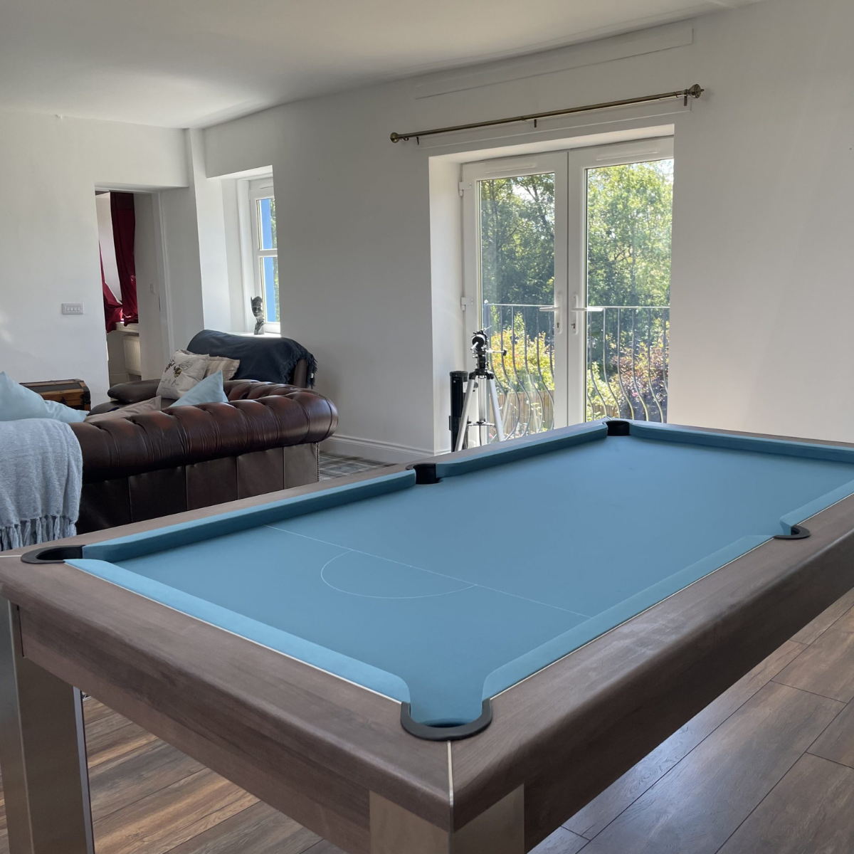 The Elixir 6ft & 7ft British Pool Table W/Dining Top Pacific Walnut