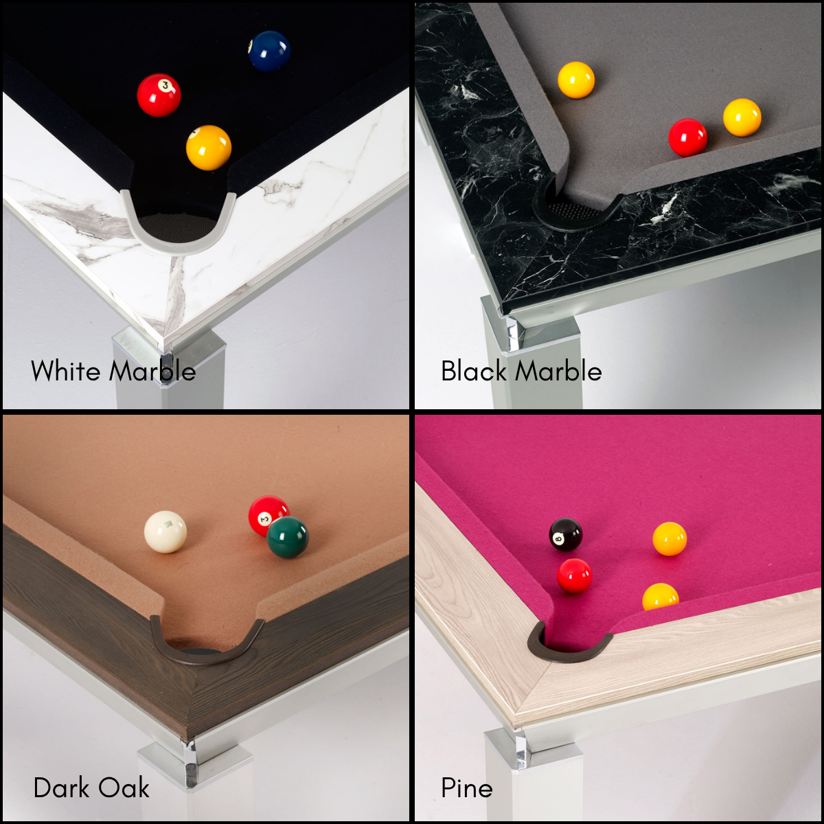 SAM Leisure English Pool Table With Dining Top Naroki 6ft Or 7ft