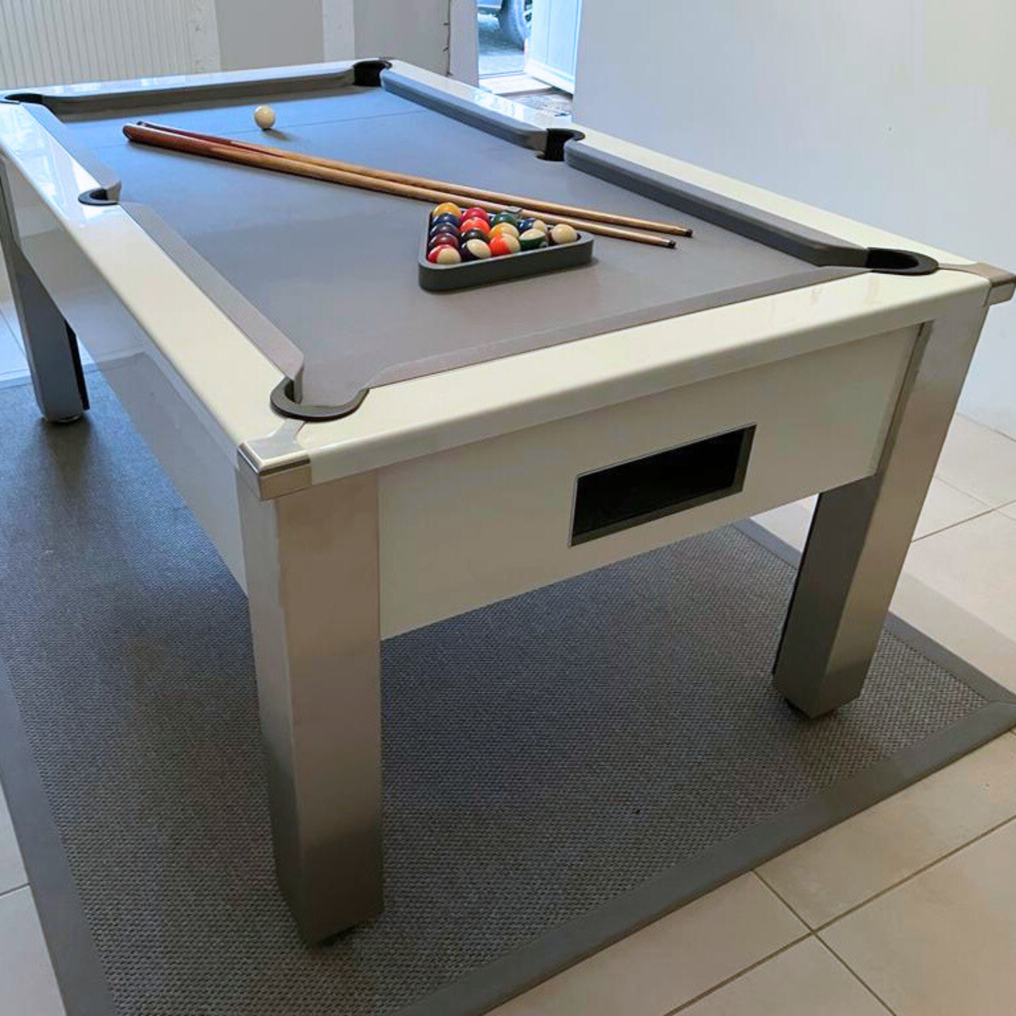 FMF English Pool Table Spirit Tournament Pearl White 6ft Or 7ft