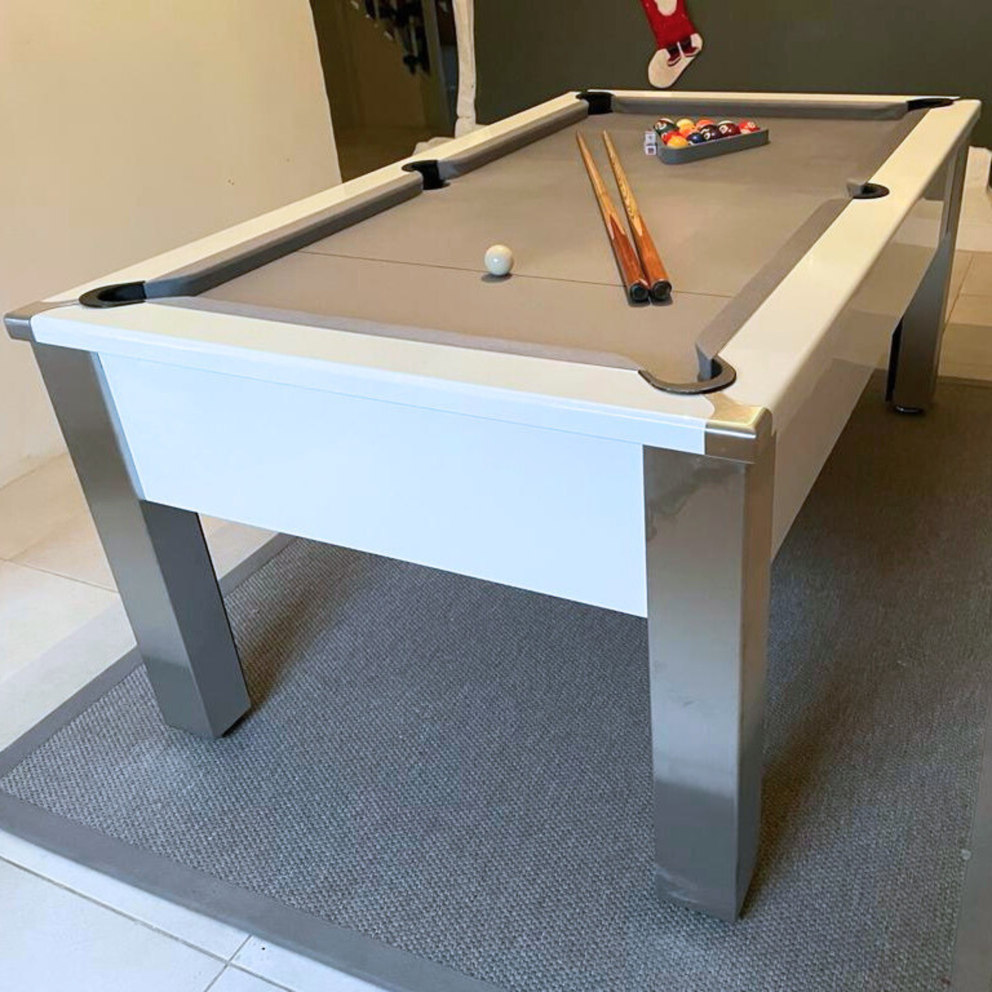 FMF English Pool Table Spirit Tournament Pearl White 6ft Or 7ft