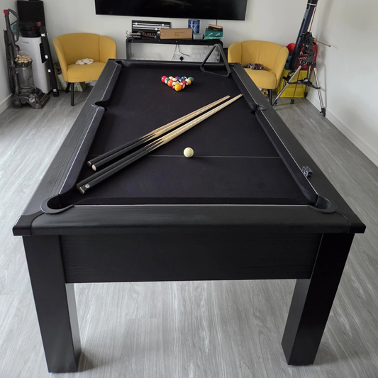 FMF English Pool Table Spirit Tournament Special Edition Black Stealth 6ft Or 7ft