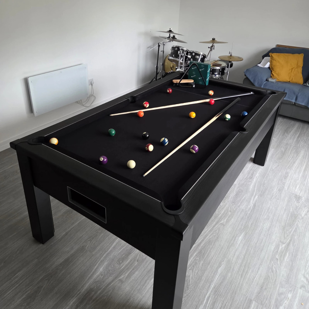 FMF English Pool Table Spirit Tournament Special Edition Black Stealth 6ft Or 7ft