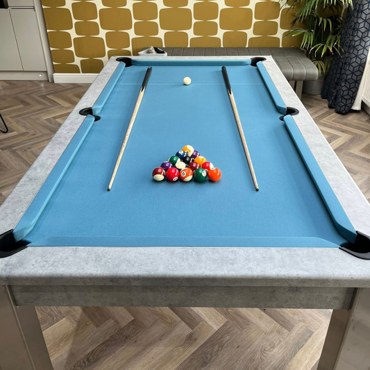 FMF English Pool Table With Dining Top Elixir Chicago Concrete 6ft Or 7ft