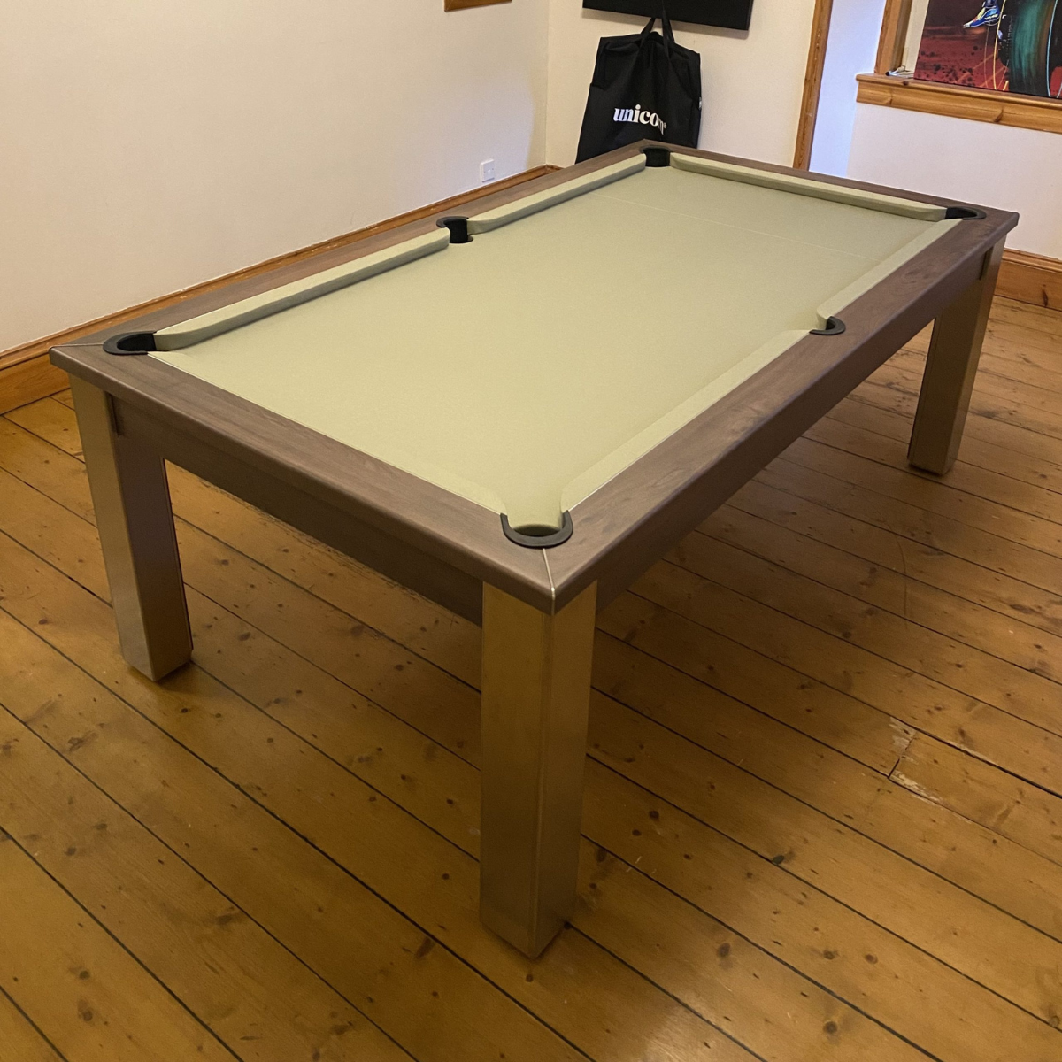FMF English Pool Table With Dining Top Elixir Pacific Walnut 6ft Or 7ft