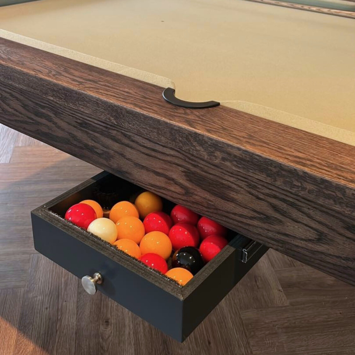 FMF English Pool Table With Dining Top Elixir Solid Timber Rustic Black Oak 6ft Or 7ft
