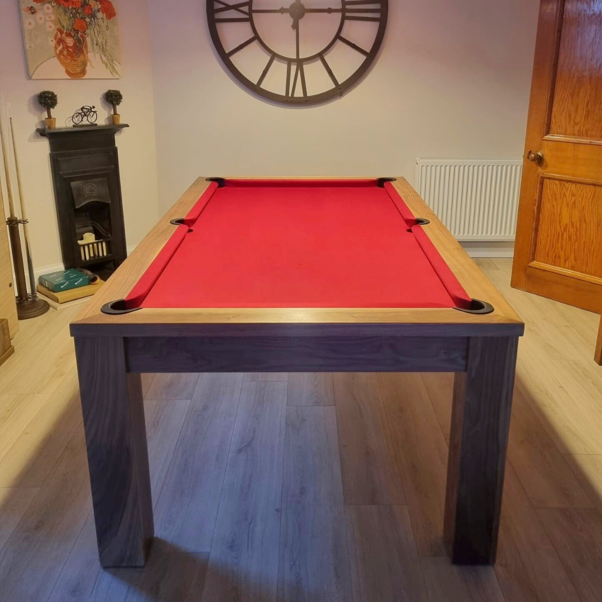 FMF English Pool Table With Dining Top Elixir Solid Timber Walnut 6ft Or 7ft