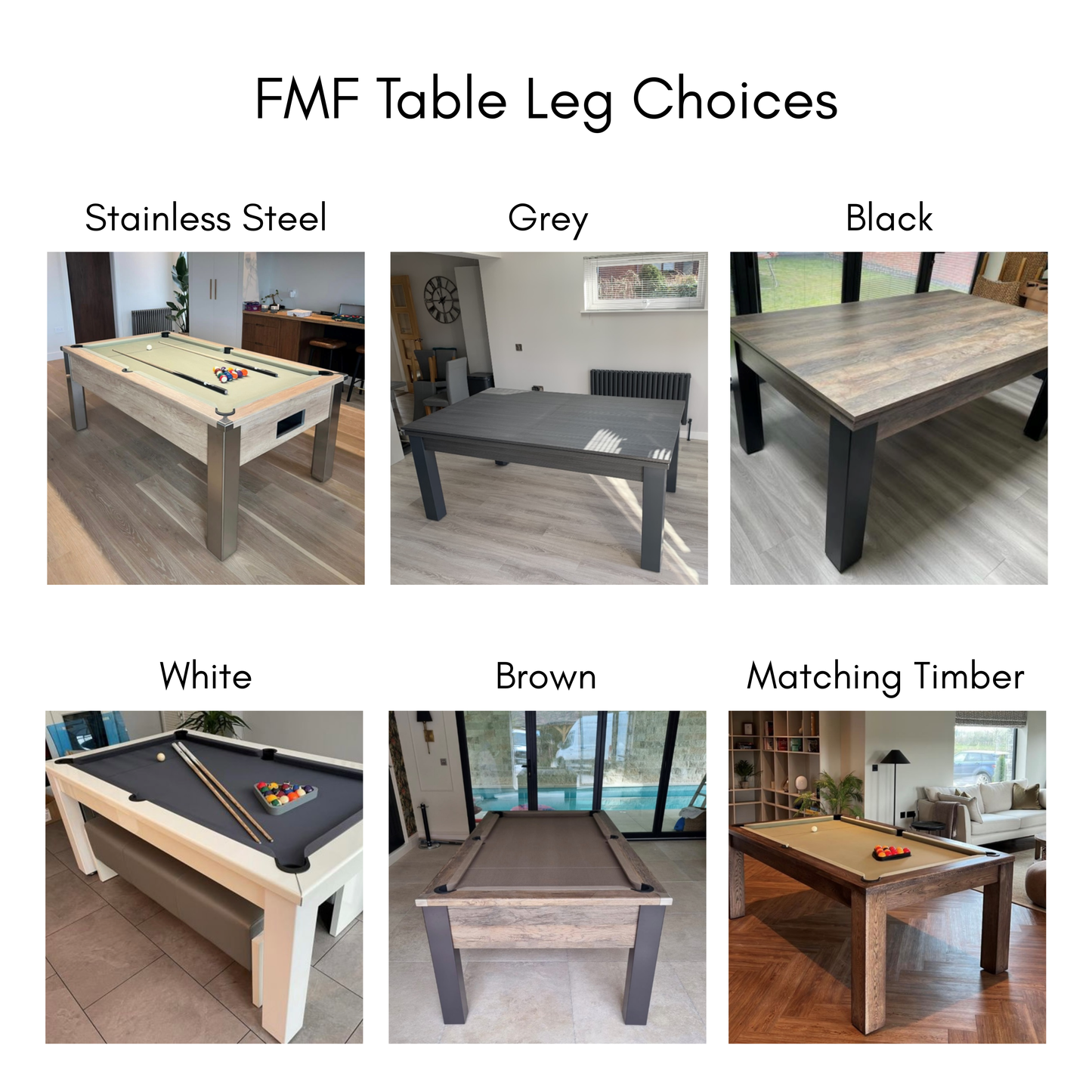 FMF English Pool Table Spirit Tournament River Oak 6ft Or 7ft