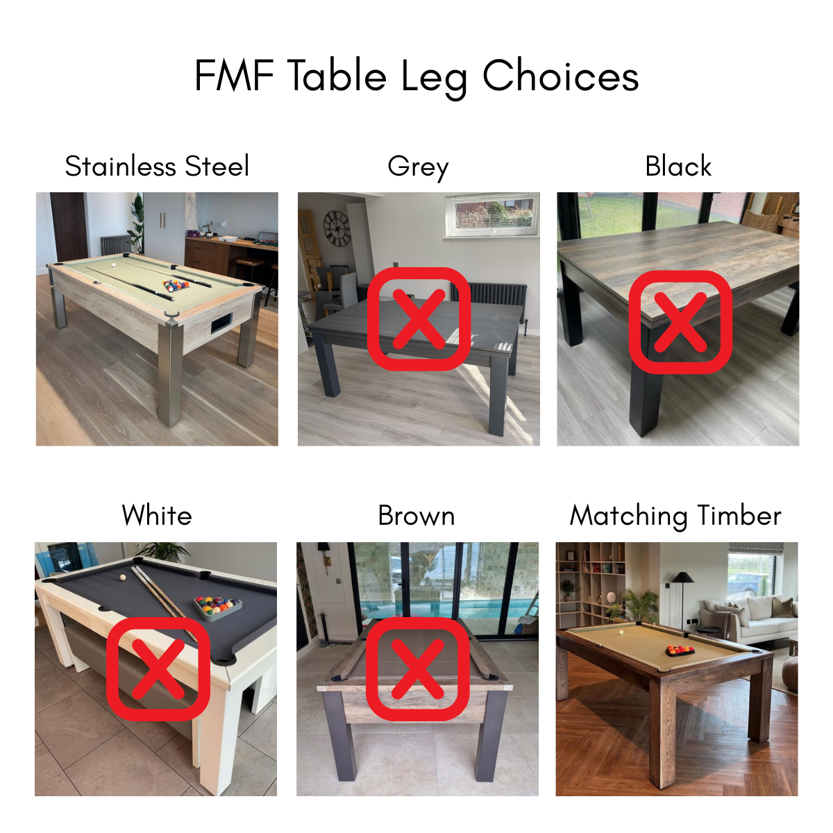 FMF Spirit Tournament English Pool Table Natural Oak Timber 6ft Or 7ft