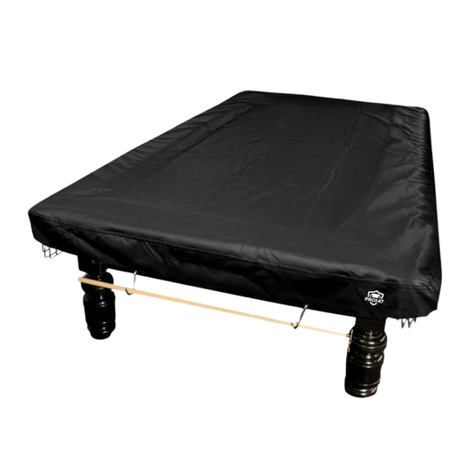 PRO147 12ft Snooker Table Cover Black Nylon With Fitted Elasticated Corners