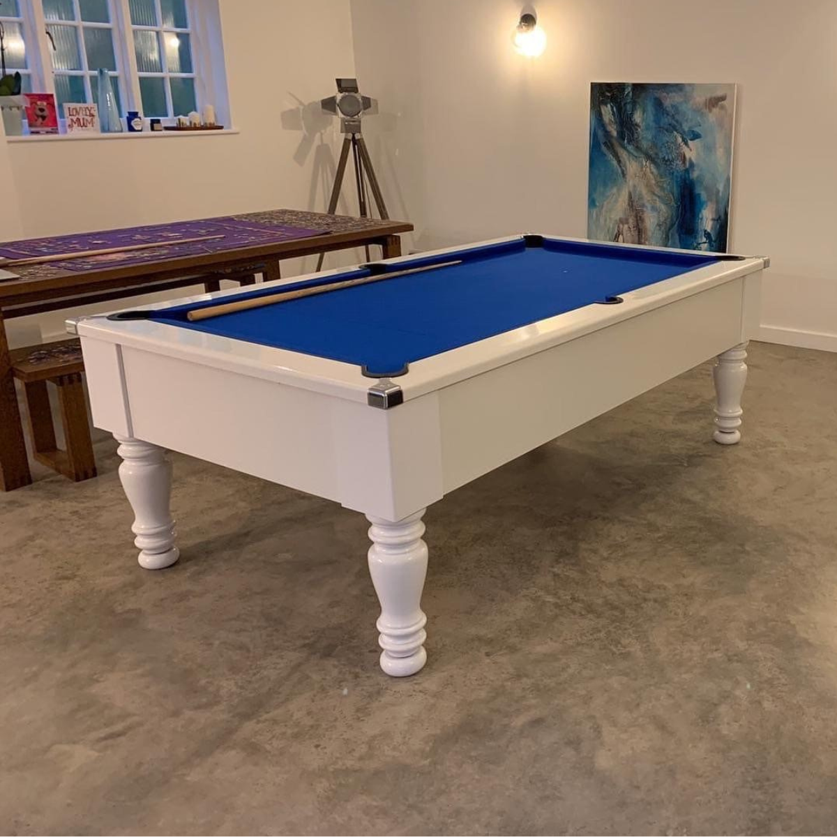 Geordie Pool English Pool Table White 6ft Or 7ft