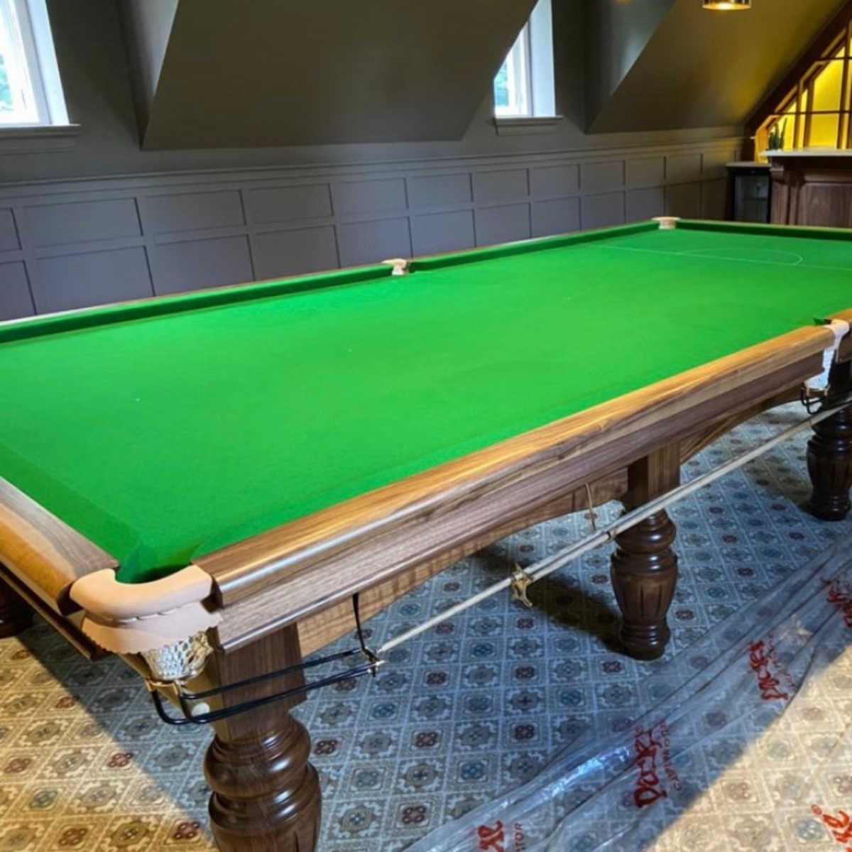 Hainsworth Smart Cloth Snooker Bed And Cushion Set Olive Green 12ft