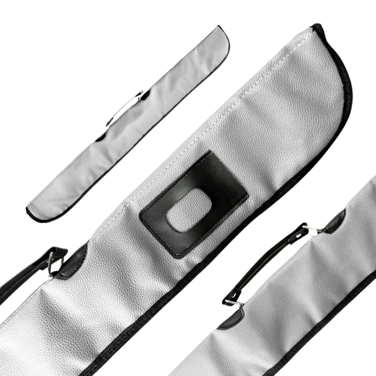 Heavy Duty Soft Cue Case Silver For Centre Joint Snooker & Pool Cues 58"