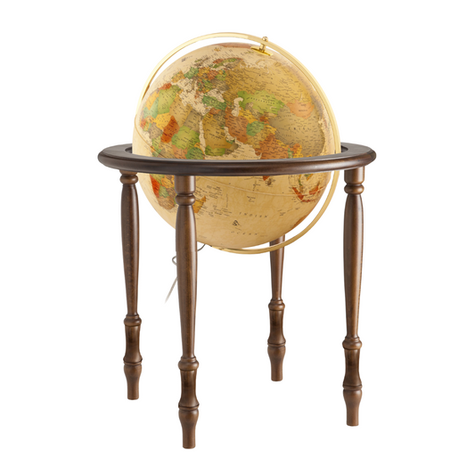 Nova Rico Illuminated World Atlas Solid Ash Edition Cinthia Antique Style 50cm
