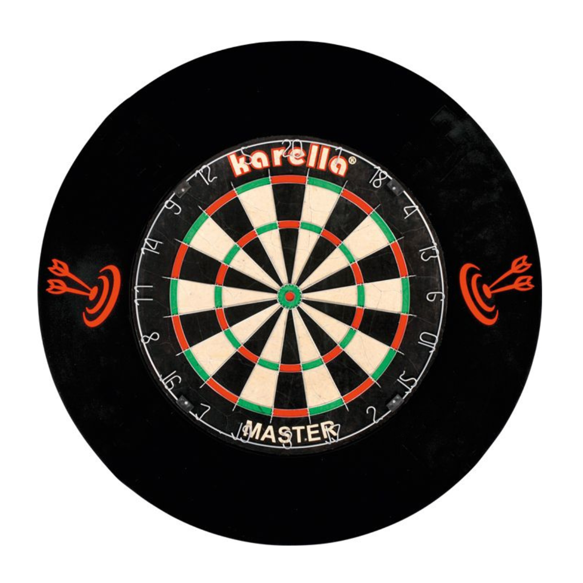 Intersectional Dartboard Catch Ring Black & Red Decals