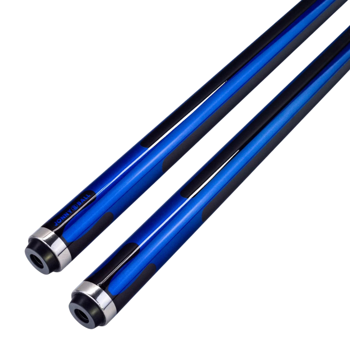 Jonny 8-Ball Centre Jointed Duel Shaft Pool Cue Metallic Blue 58" 147cm