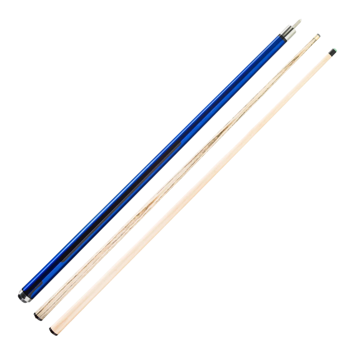 Jonny 8-Ball Centre Jointed Duel Shaft Pool Cue Metallic Blue 58" 147cm