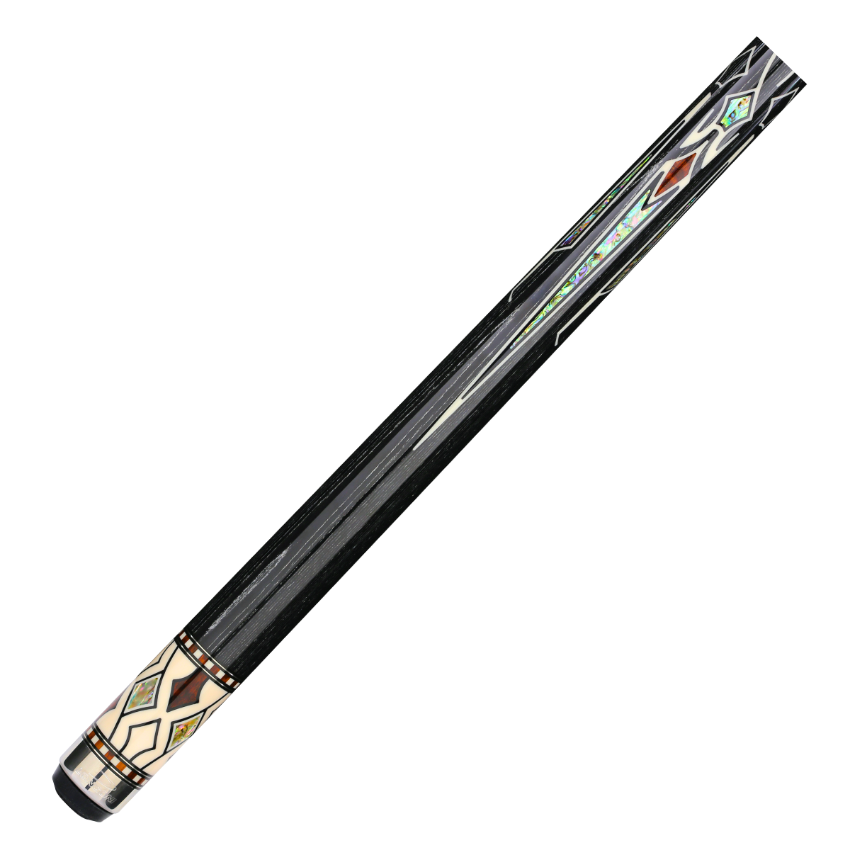 The Longoni Nirvana 2 American Pool Cue Nox Silver