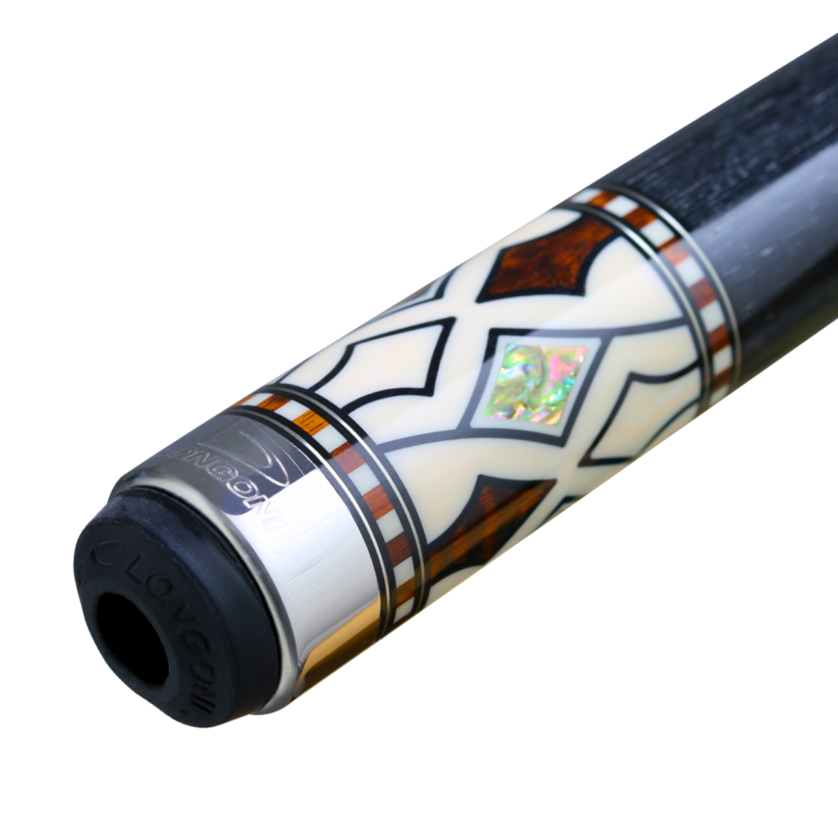 The Longoni Nirvana 2 American Pool Cue Nox Silver