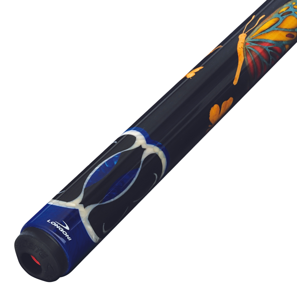 The Longoni Papilio Lux American Pool Cue Arcobaleno