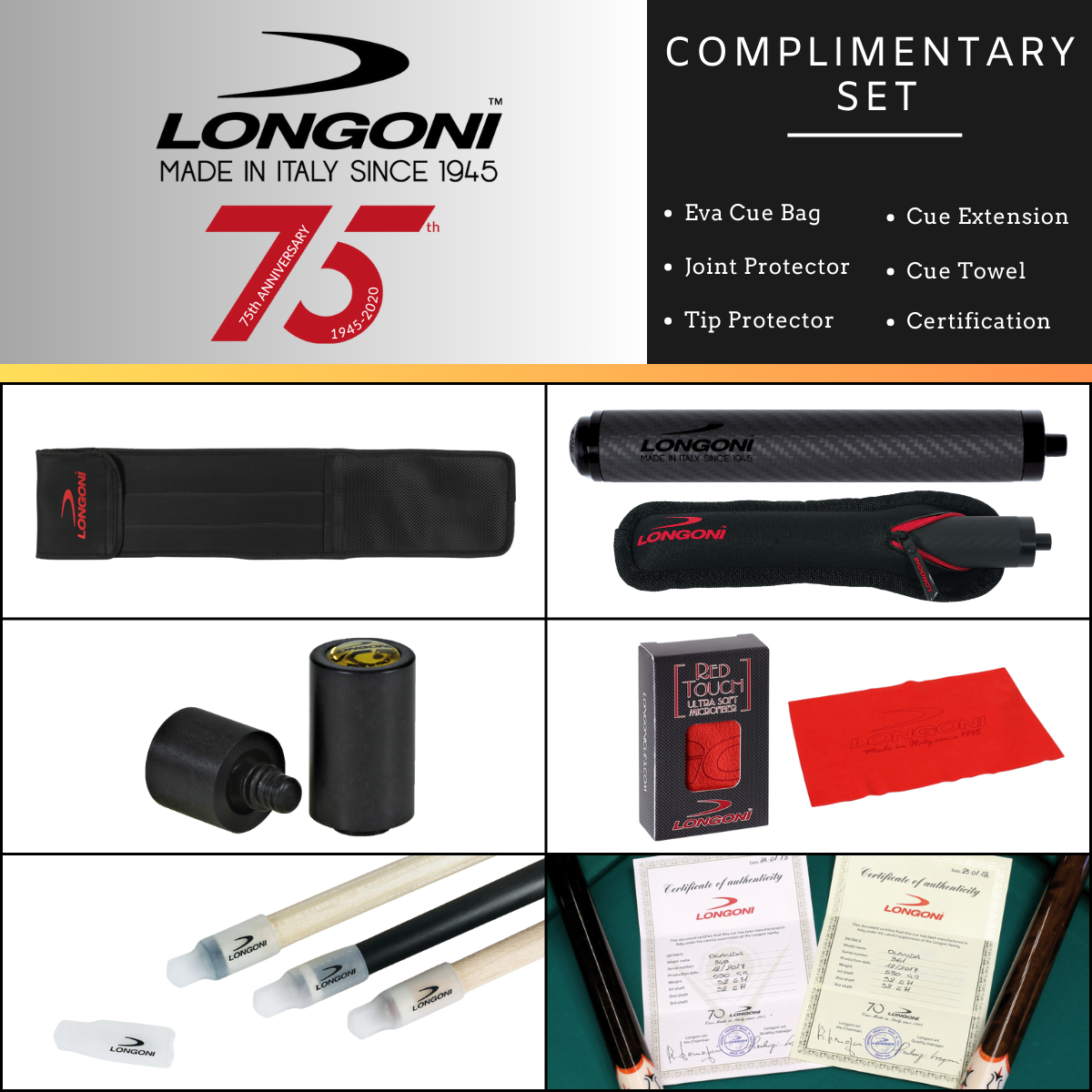 The Longoni T17 Ocean American Pool Cue