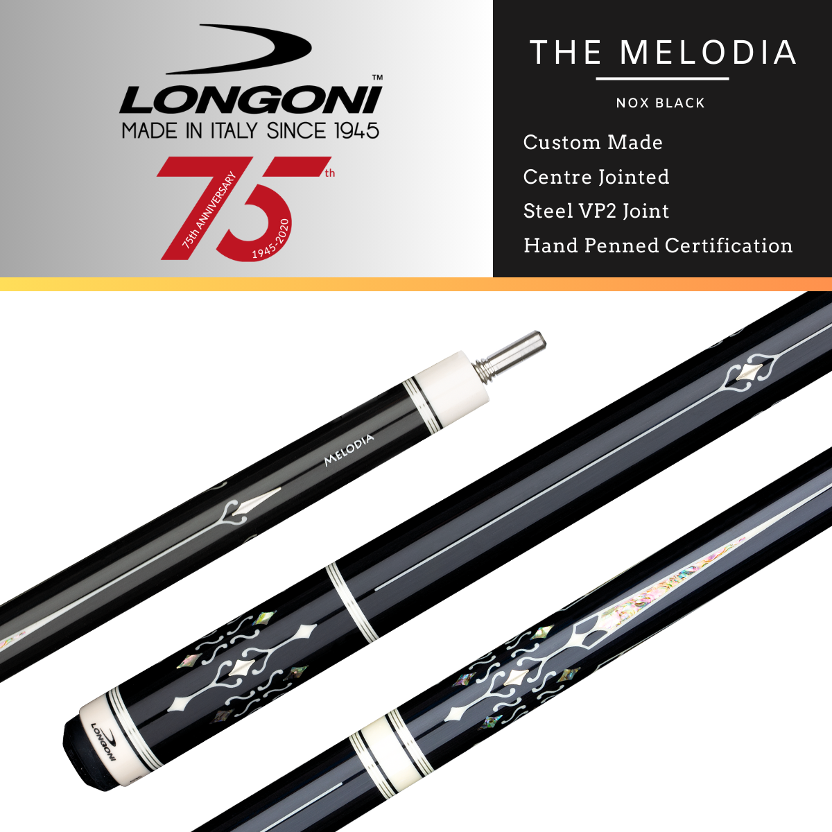 The Longoni Melodia American Pool Cue