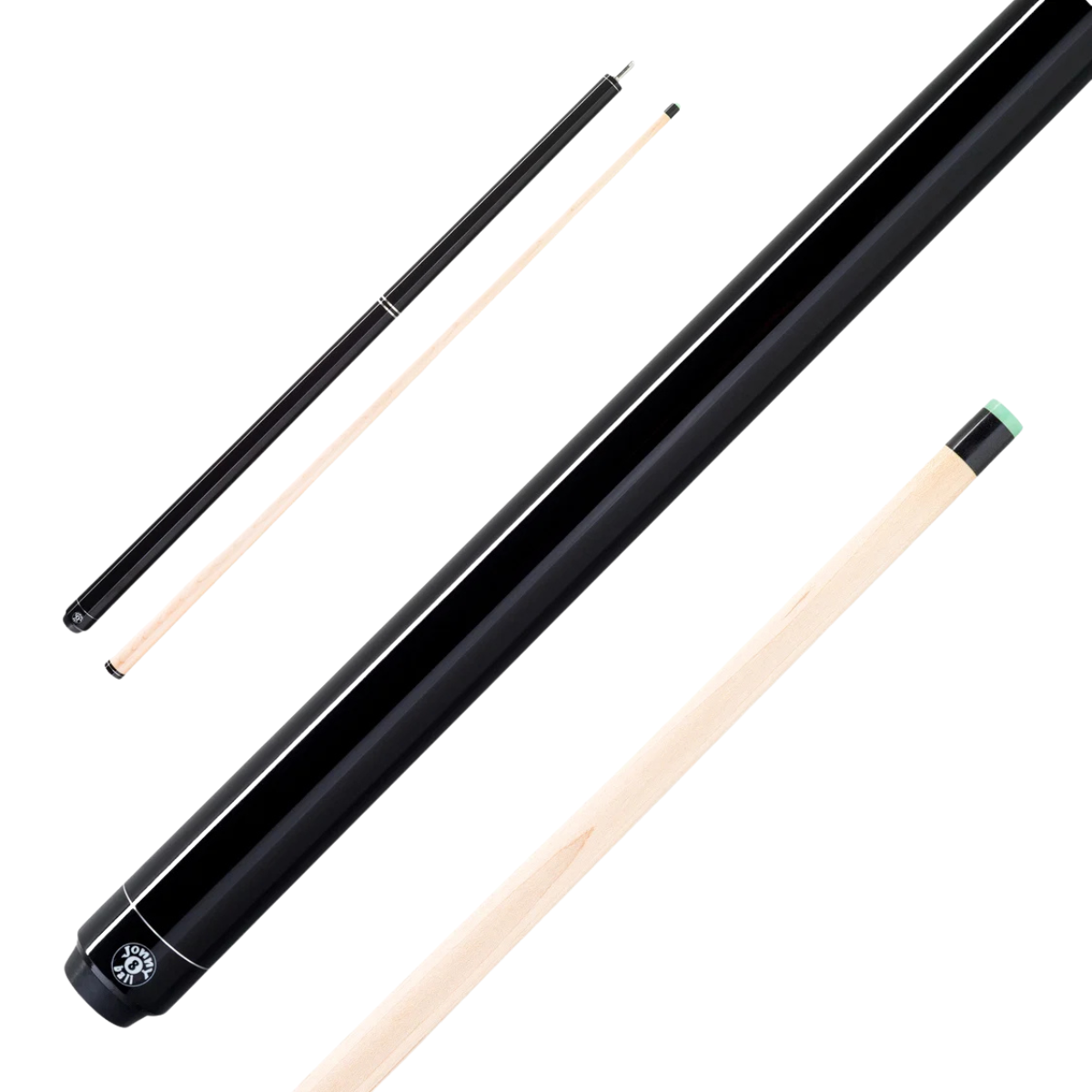 Jonny 8-Ball English Break Cue Centre Joint Maple Black Destroyer 58" 147cm