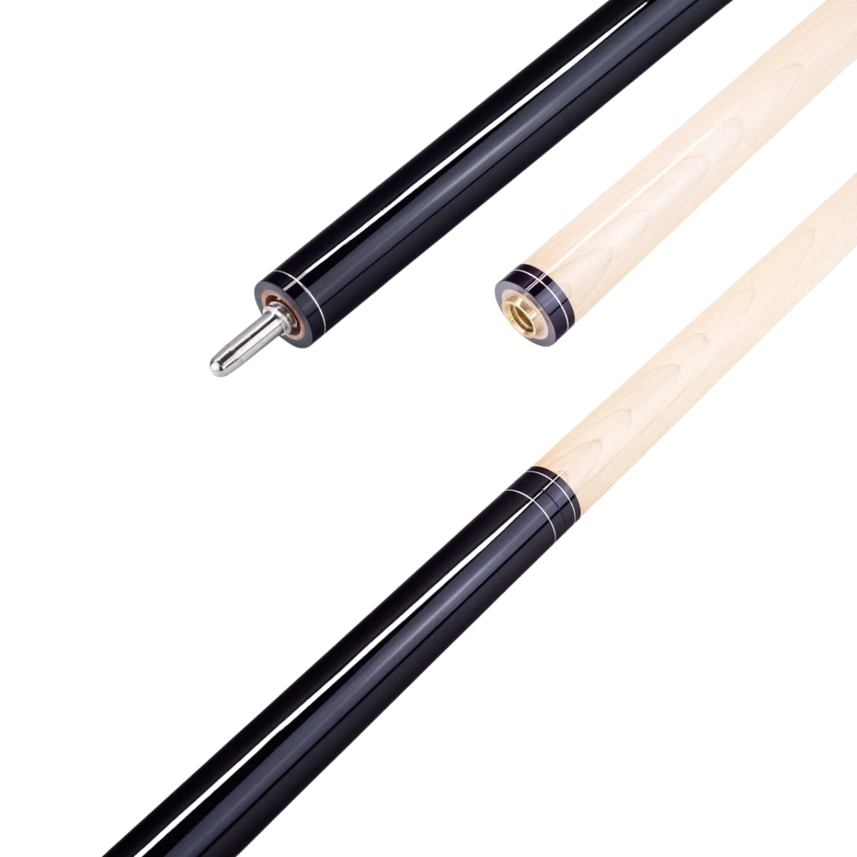 Jonny 8-Ball English Break Cue Centre Joint Maple Black Destroyer 58" 147cm