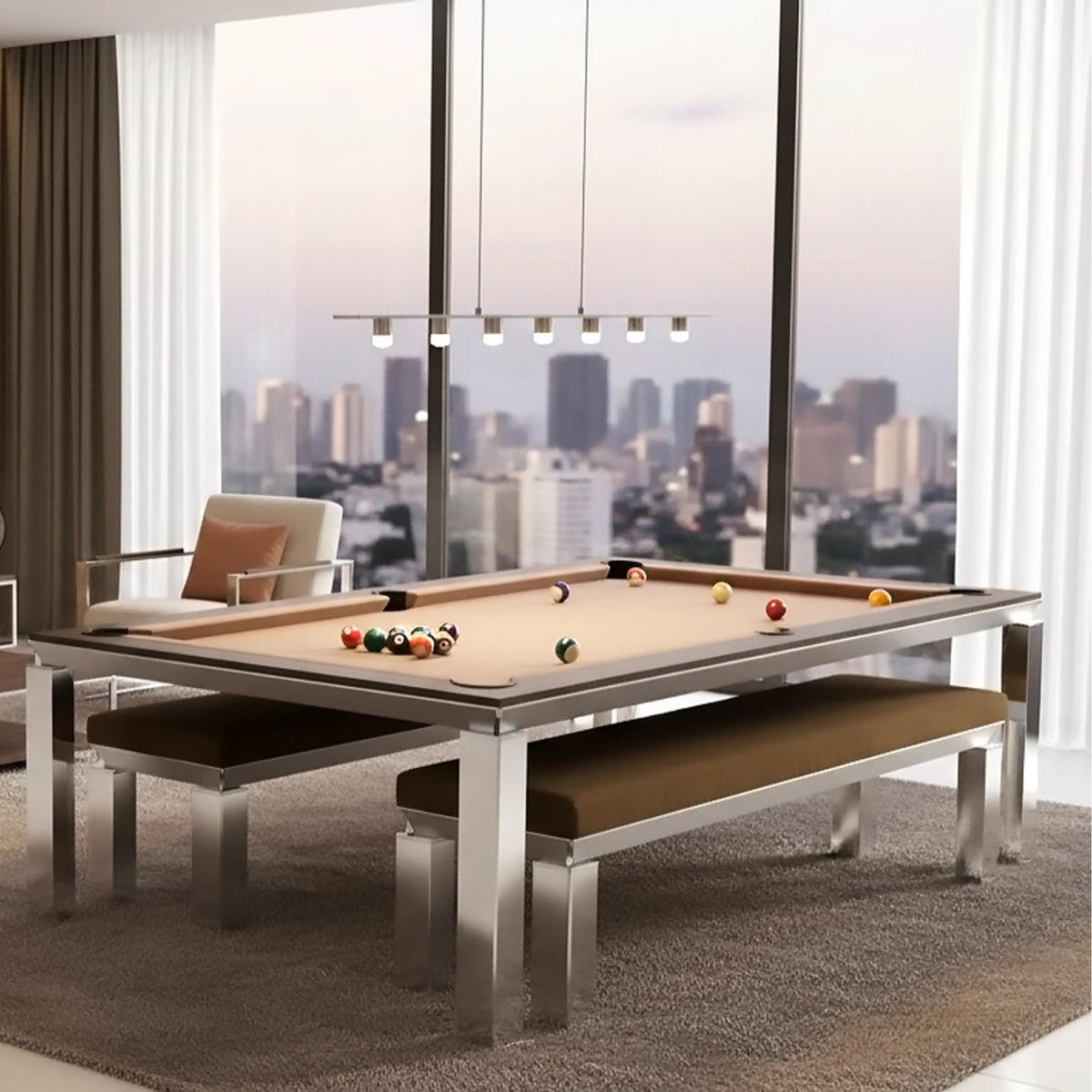 SAM Leisure English Pool Table With Dining Top Naroki 6ft Or 7ft