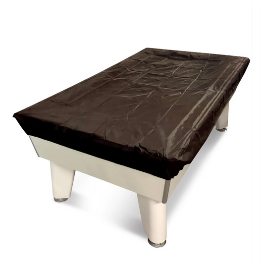 Plain Billiards Table Cover 8ft Nylon With Fitted Elasticated Corners Brown