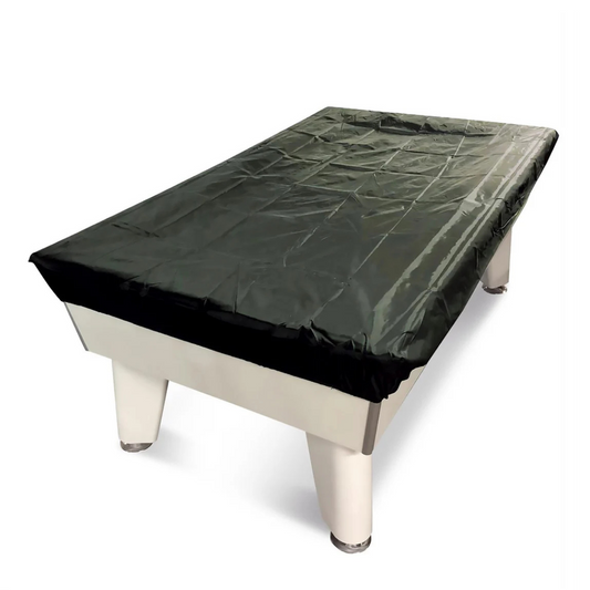 Plain Billiards Table Cover 8ft Nylon With Fitted Elasticated Corners Green