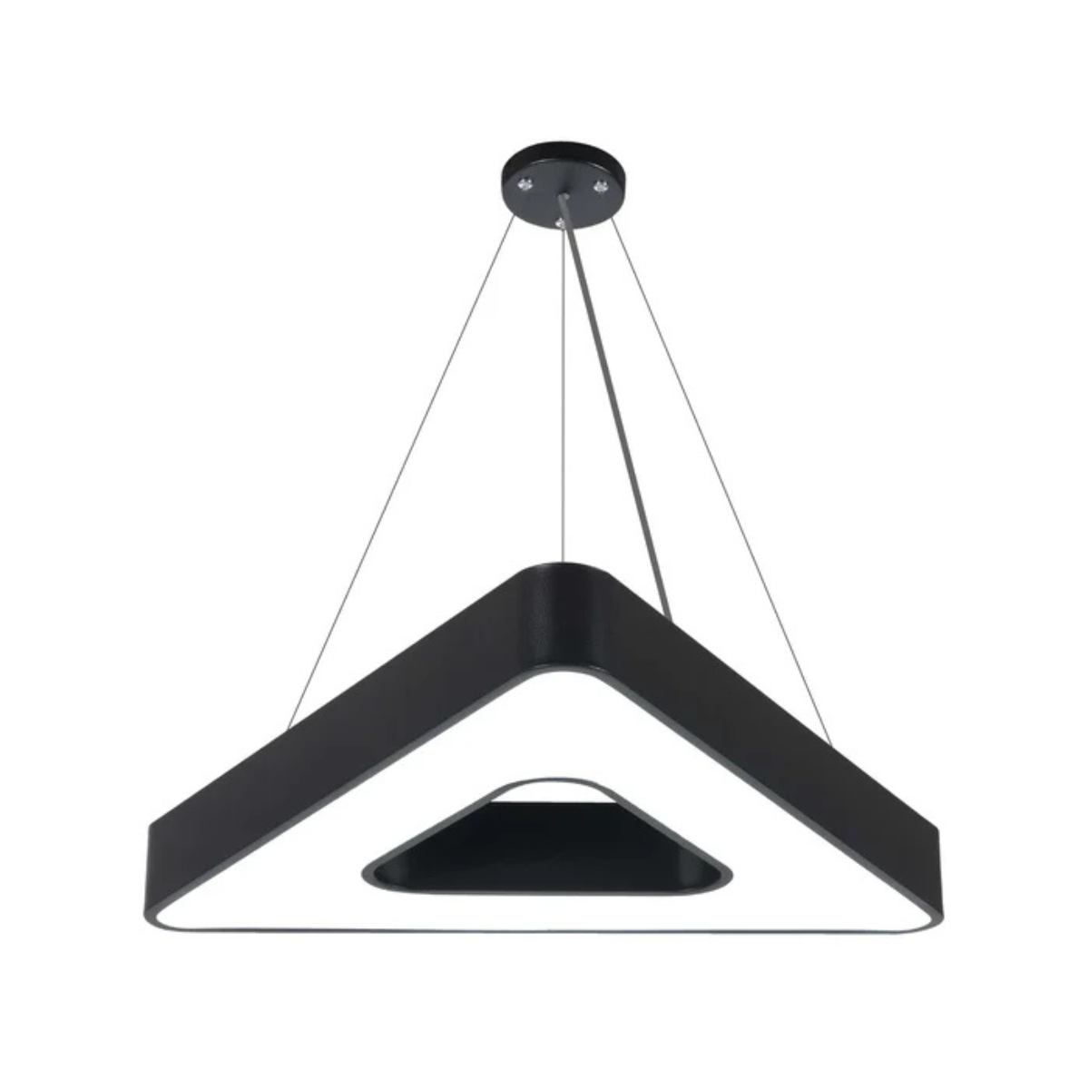 Poker Table Light LED Pendant 36W 3CCT Triangle Halo Black 60cm x 60cm