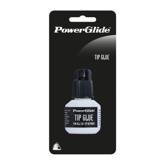 PowerGlide Pool & Snooker Cue Tip Cement Glue 0.5oz Black Cap